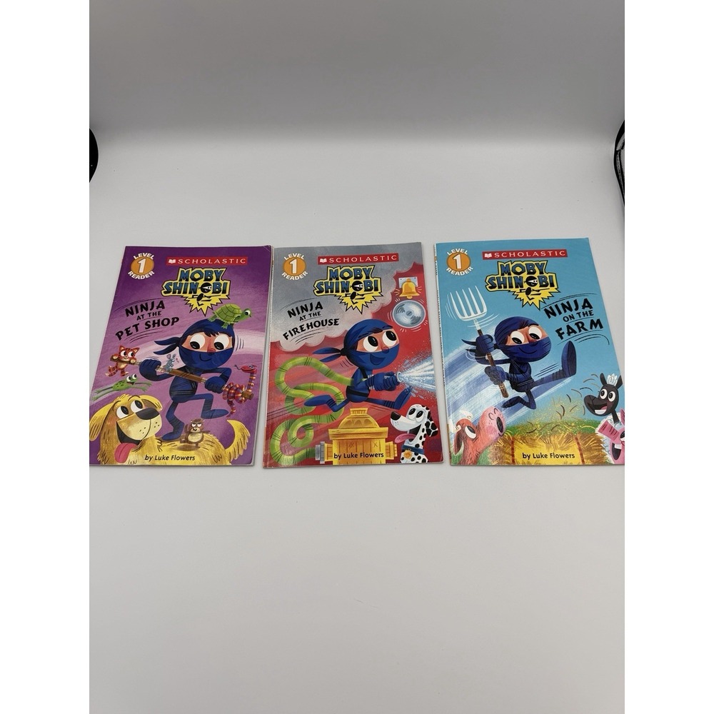 Moby Shin Bi Ninja Scholastic Level 1 Reader Lot Of 3